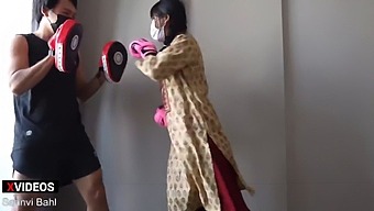 Indian College Girl With Petite Frame Punches Like A Pro